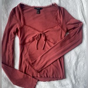 Forever 21- lace trimmed long sleeve